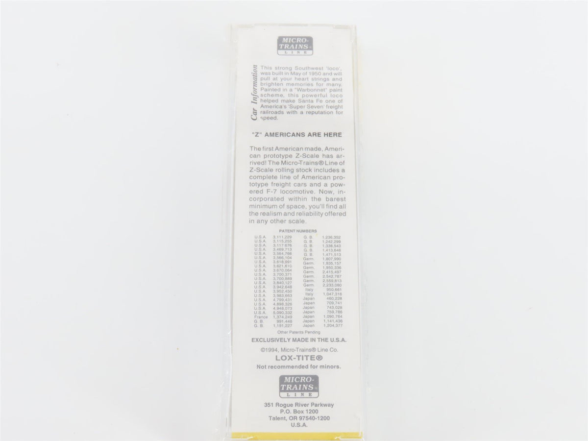 Z Scale Micro-Trains MTL 14007-2 ATSF Santa Fe F7A Diesel Locomotive #330 SEALED