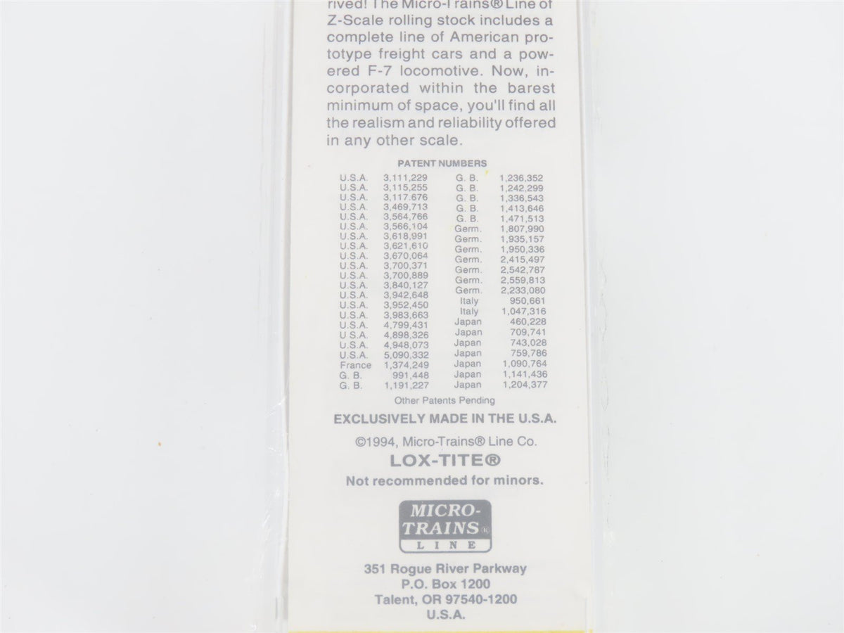 Z Scale Micro-Trains MTL 14007-2 ATSF Santa Fe F7A Diesel Locomotive #330 SEALED