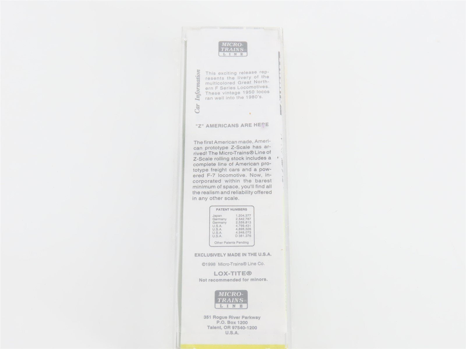 Z Scale Micro-Trains MTL 14008-2 GN Great Northern F7A Diesel Loco #268A SEALED