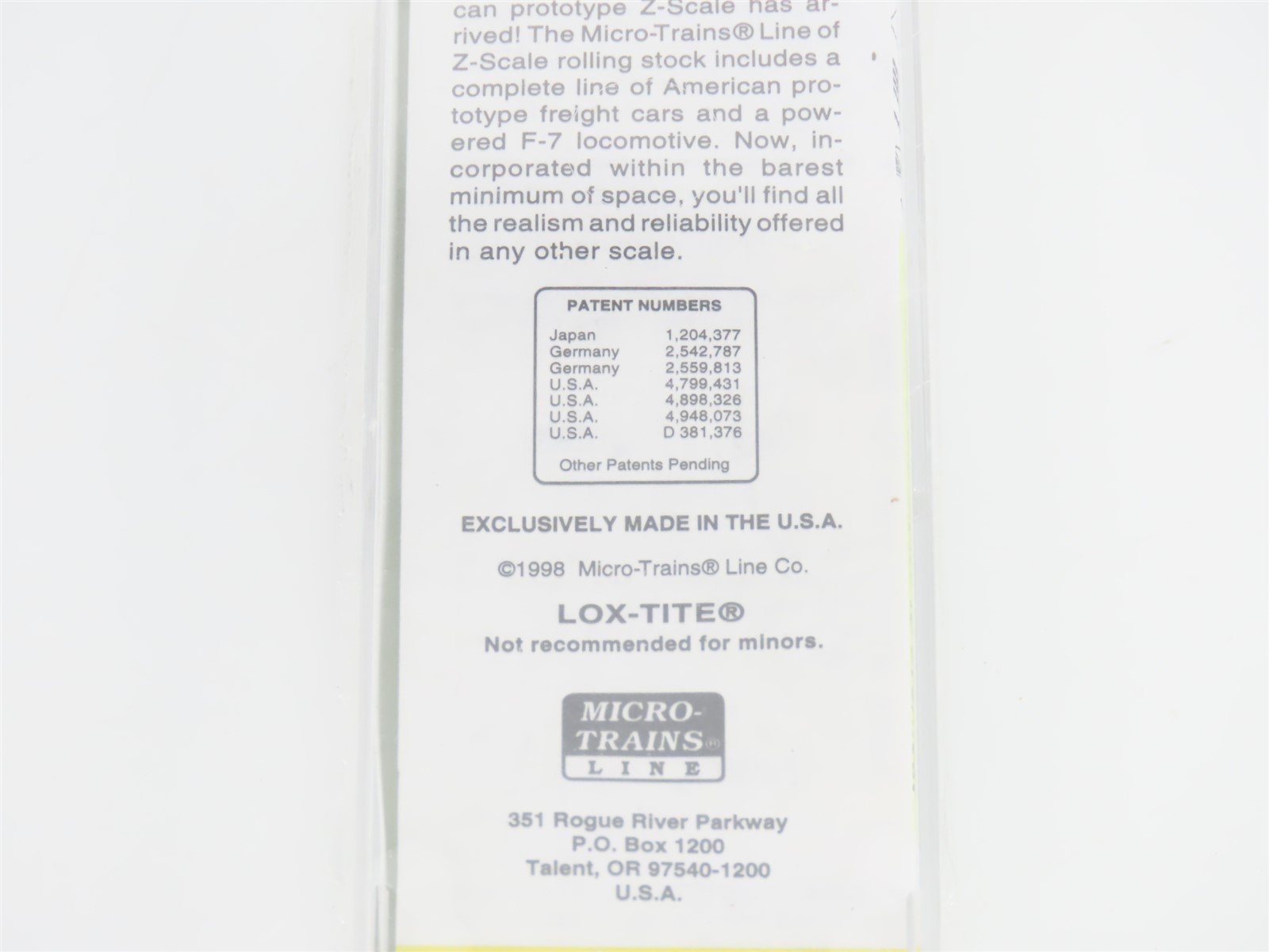 Z Scale Micro-Trains MTL 14008-2 GN Great Northern F7A Diesel Loco #268A SEALED