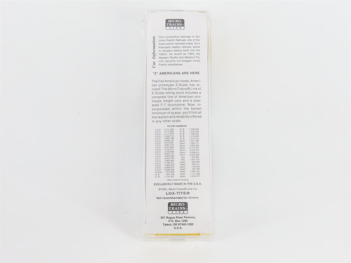 Z Scale Micro-Trains MTL 14001-2 UP Union Pacific F7A Diesel Locomotive #1455