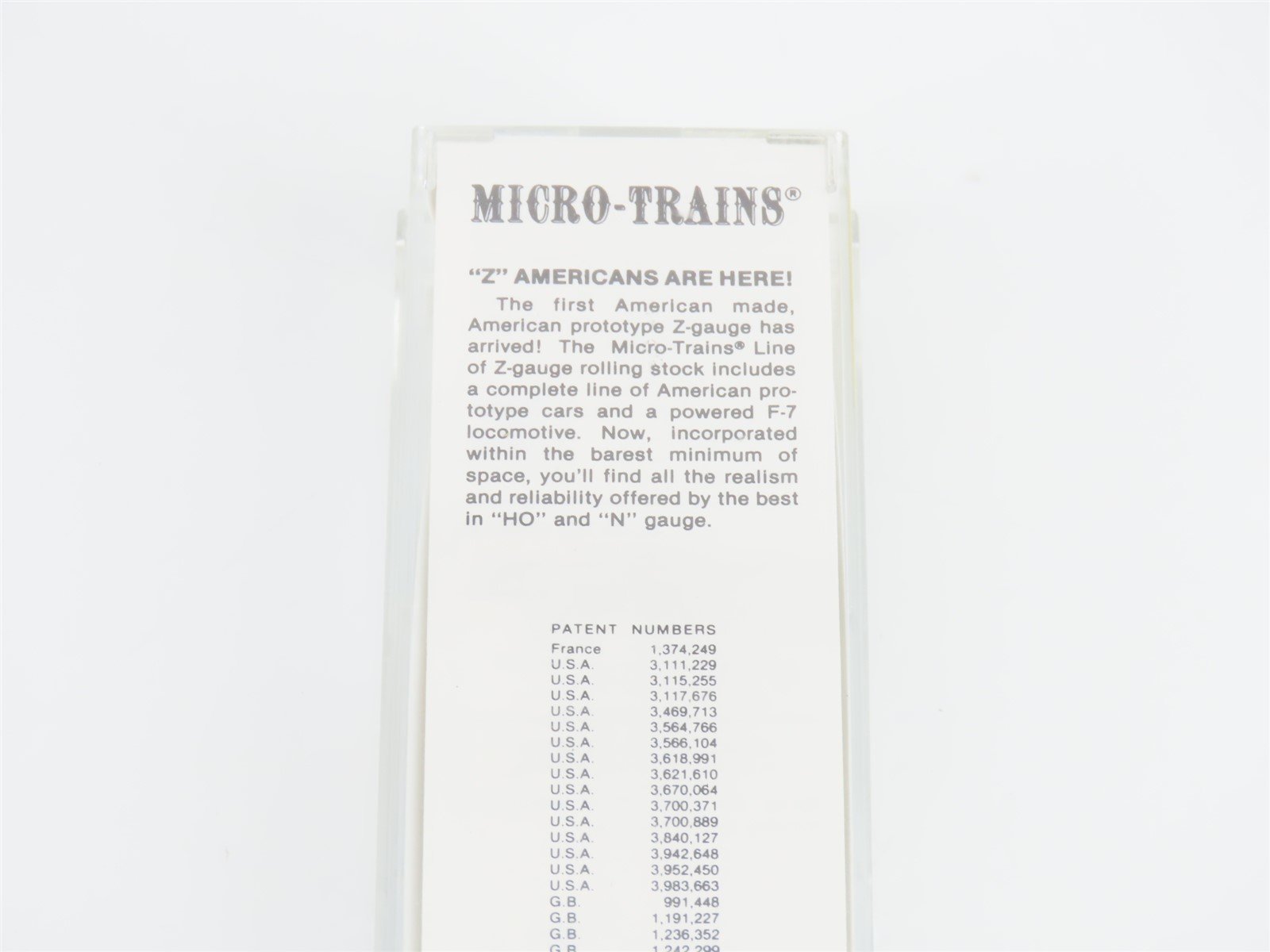 Z Scale Micro-Trains MTL 14001-2 UP Union Pacific F7A Diesel Locomotive #1458