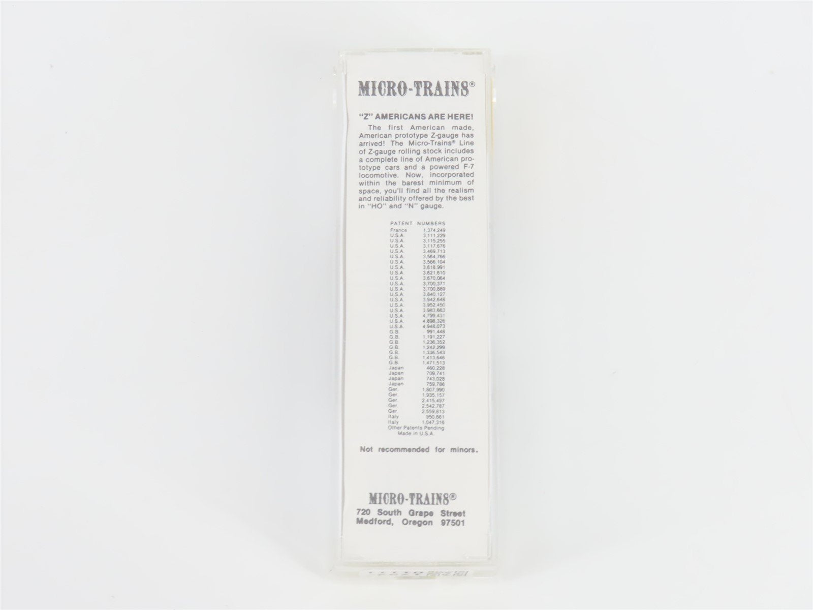 Z Scale Micro-Trains MTL 14004-2 SP Southern Pacific F7A Diesel Locomotive #6110