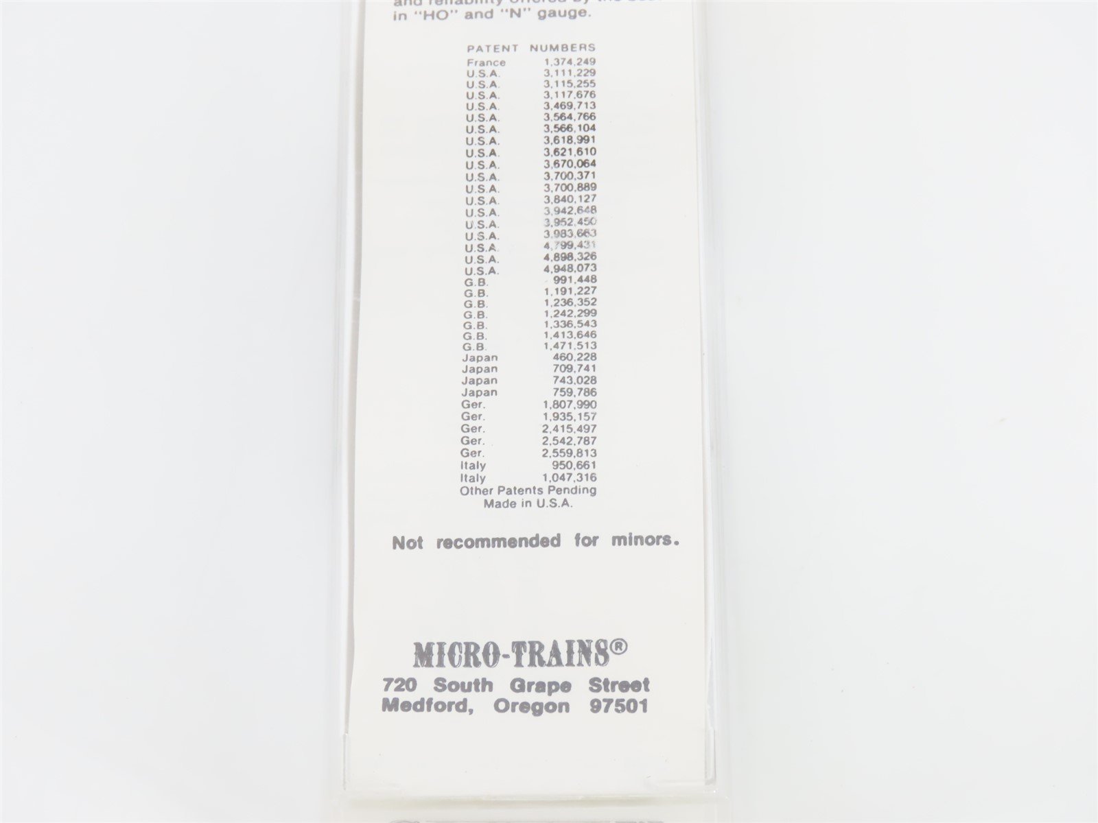 Z Scale Micro-Trains MTL 14004-2 SP Southern Pacific F7A Diesel Locomotive #6110