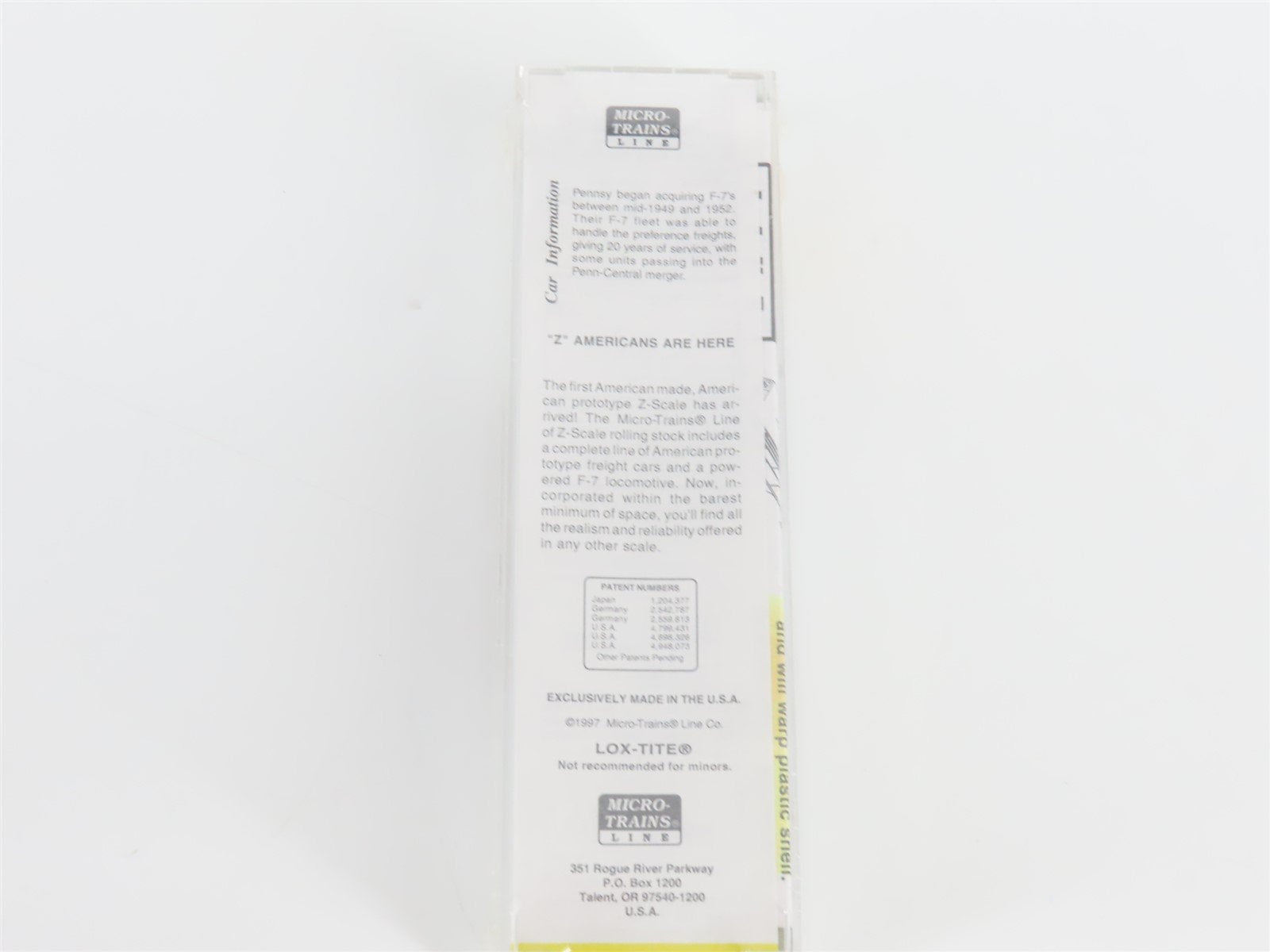 Z Scale Micro-Trains MTL 14002-2 PRR Pennsylvania F7A Diesel Loco #9504 SEALED