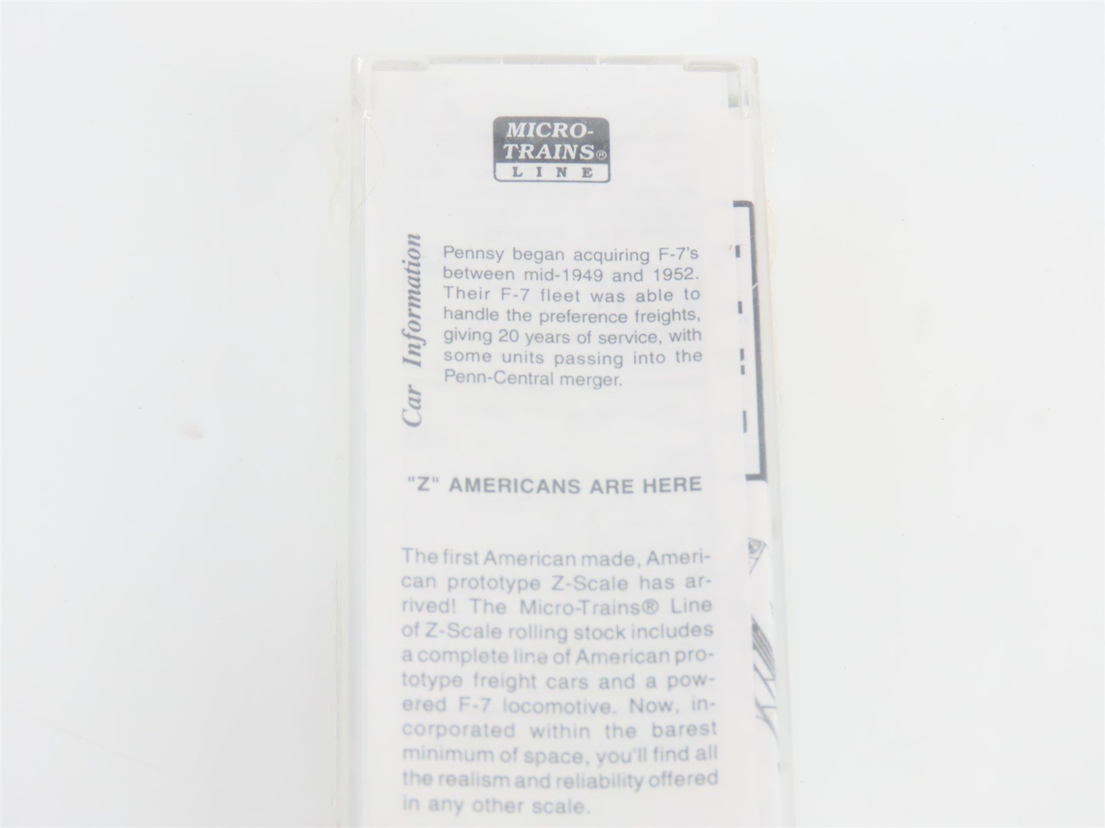 Z Scale Micro-Trains MTL 14002-2 PRR Pennsylvania F7A Diesel Loco #9504 SEALED