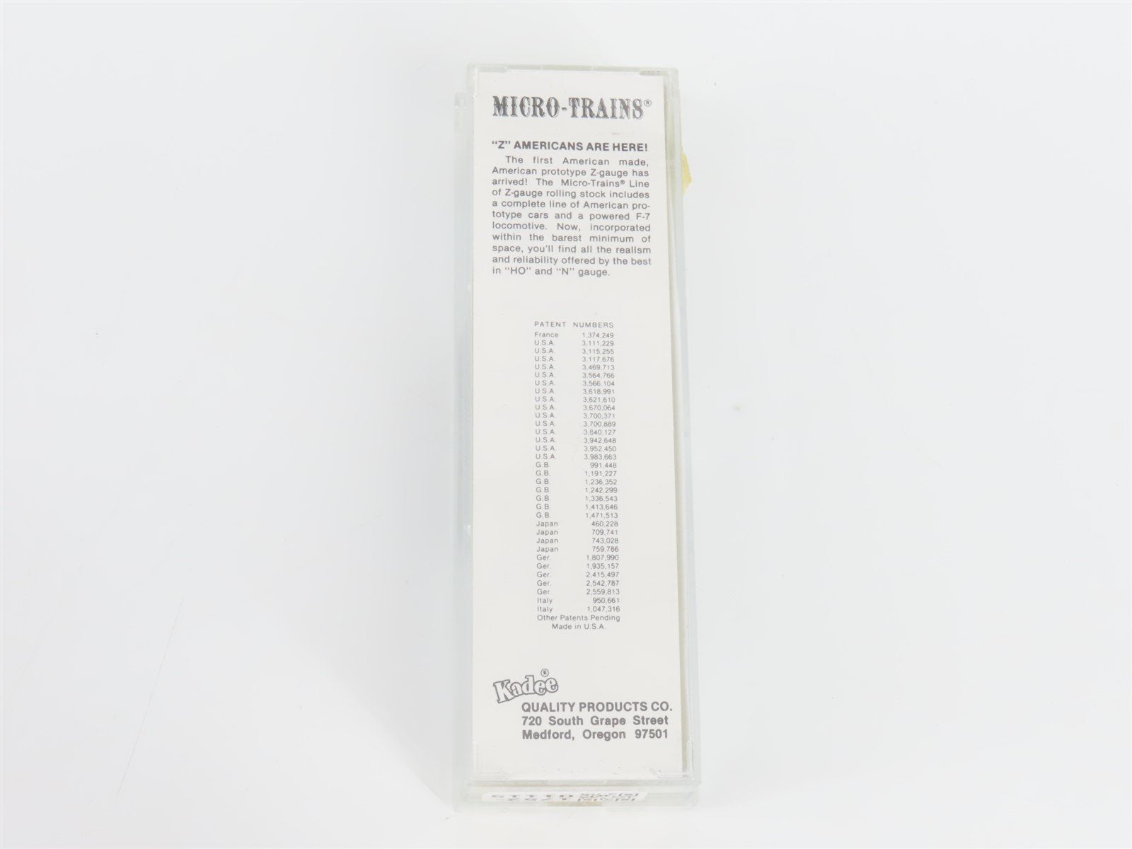 Z Scale Micro-Trains MTL 14003-2 NYC New York Central F7A Diesel Loco #3501