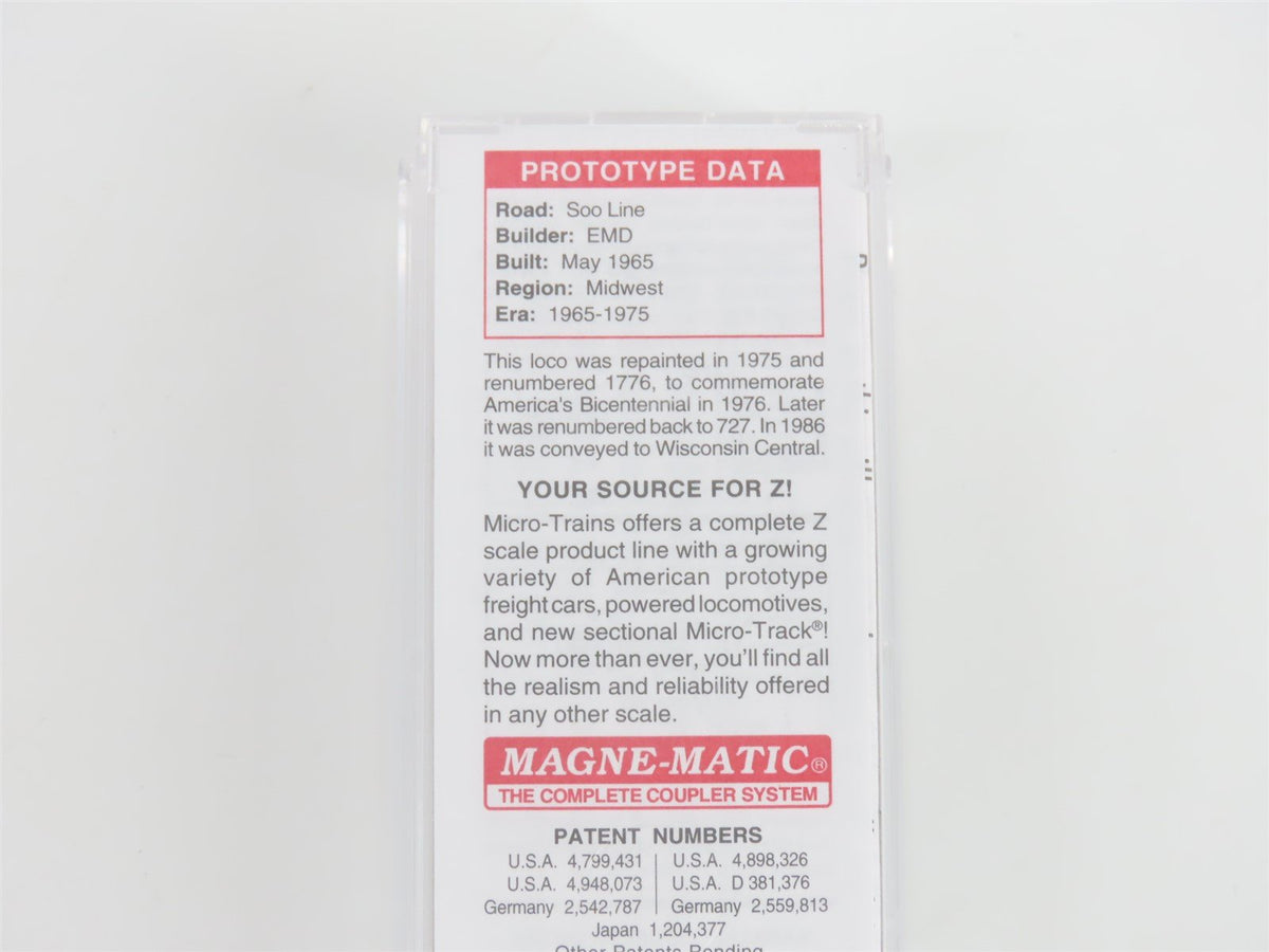 Z Scale Micro-Trains MTL 98101070 SOO Line GP35 Diesel Locomotive #727