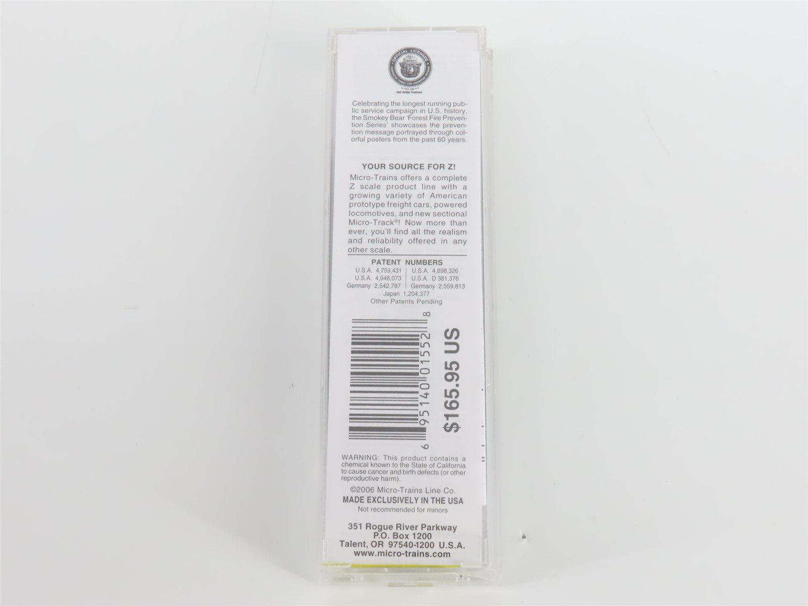 Z Scale Micro-Trains MTL 98101520 SBX Smokey Bear GP35 Diesel Locomotive #1944