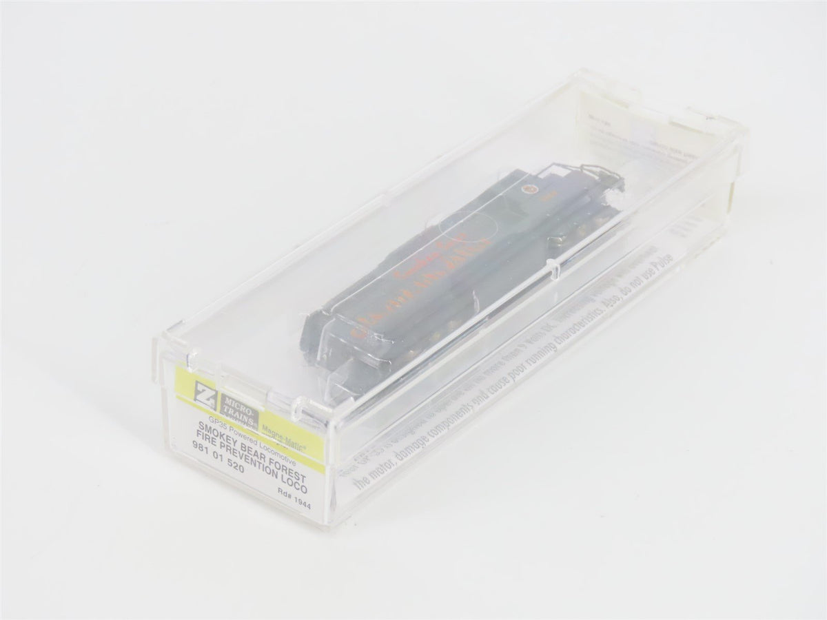 Z Scale Micro-Trains MTL 98101520 SBX Smokey Bear GP35 Diesel Locomotive #1944