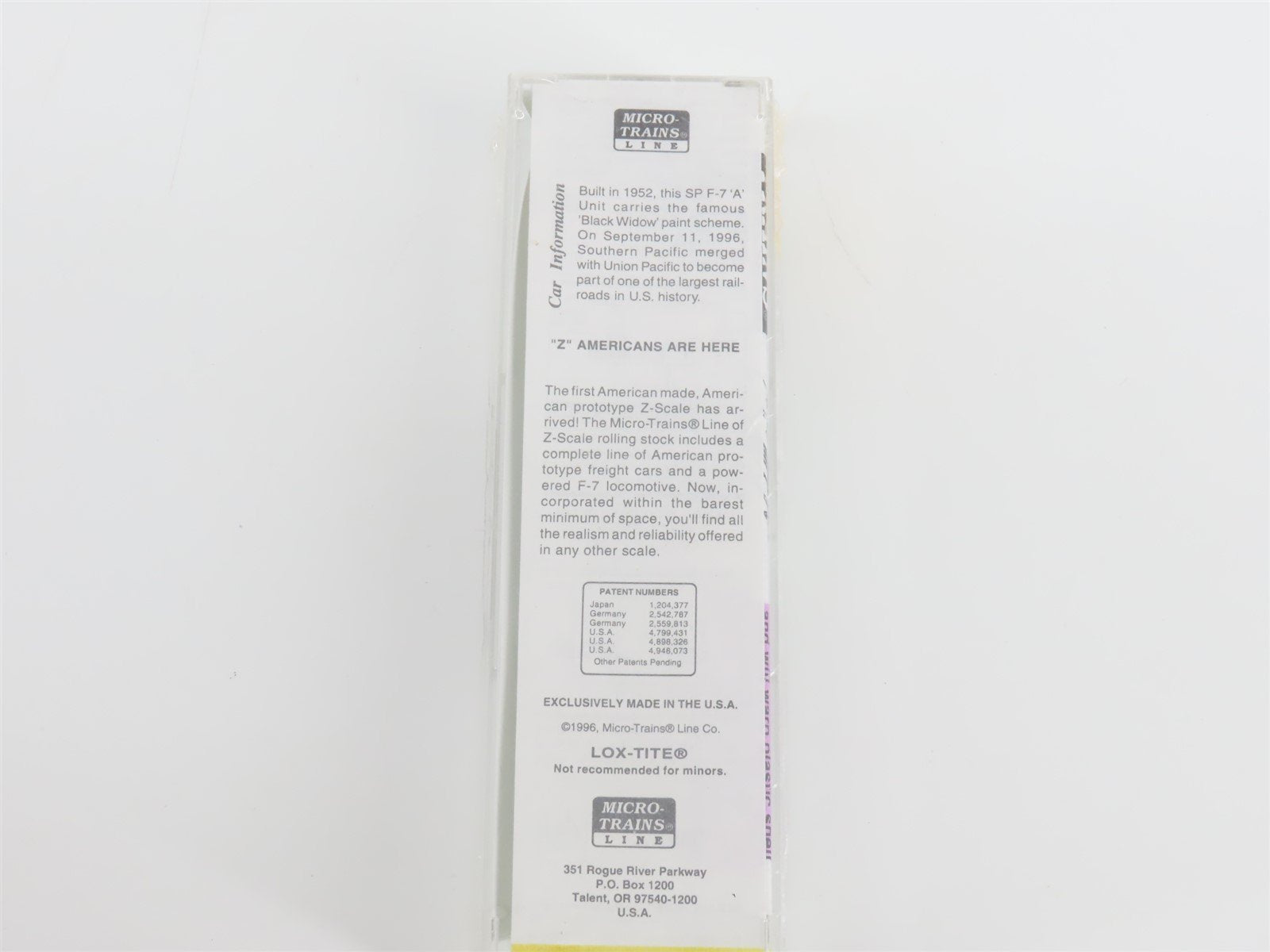 Z Micro-Trains MTL 14004-2 SP Southern Pacific F7A Diesel Loco #6402 SEALED