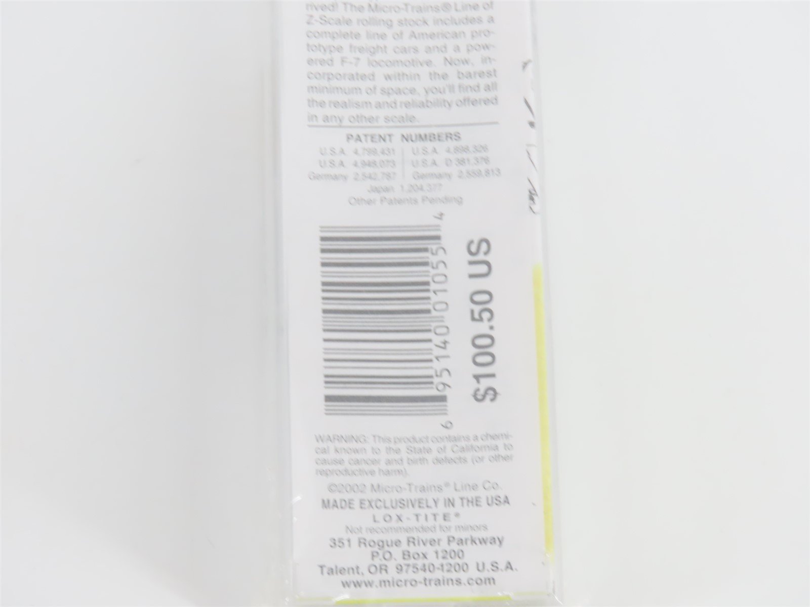 Z Scale Micro-Trains MTL 14001 UP Union Pacific F7A Diesel Loco #1467 SEALED