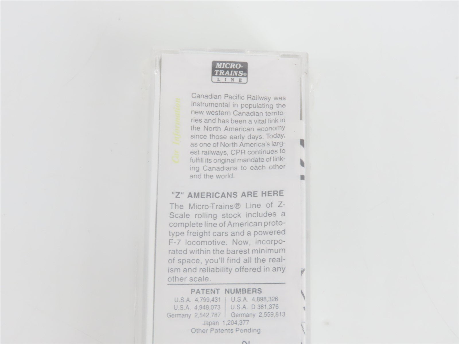 Z Micro-Trains MTL 14012 CP Canadian Pacific F7A Diesel Locomotive #4069 SEALED