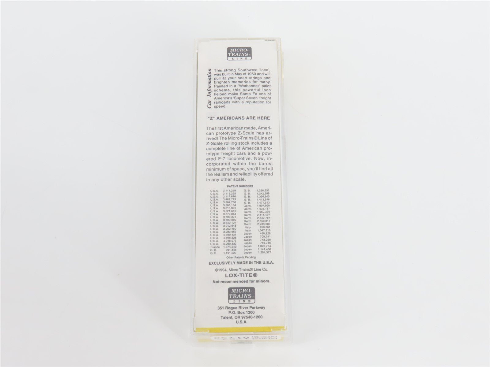 Z Micro-Trains MTL 14007-2 ATSF Santa Fe Warbonnet F7A Diesel Locomotive #330