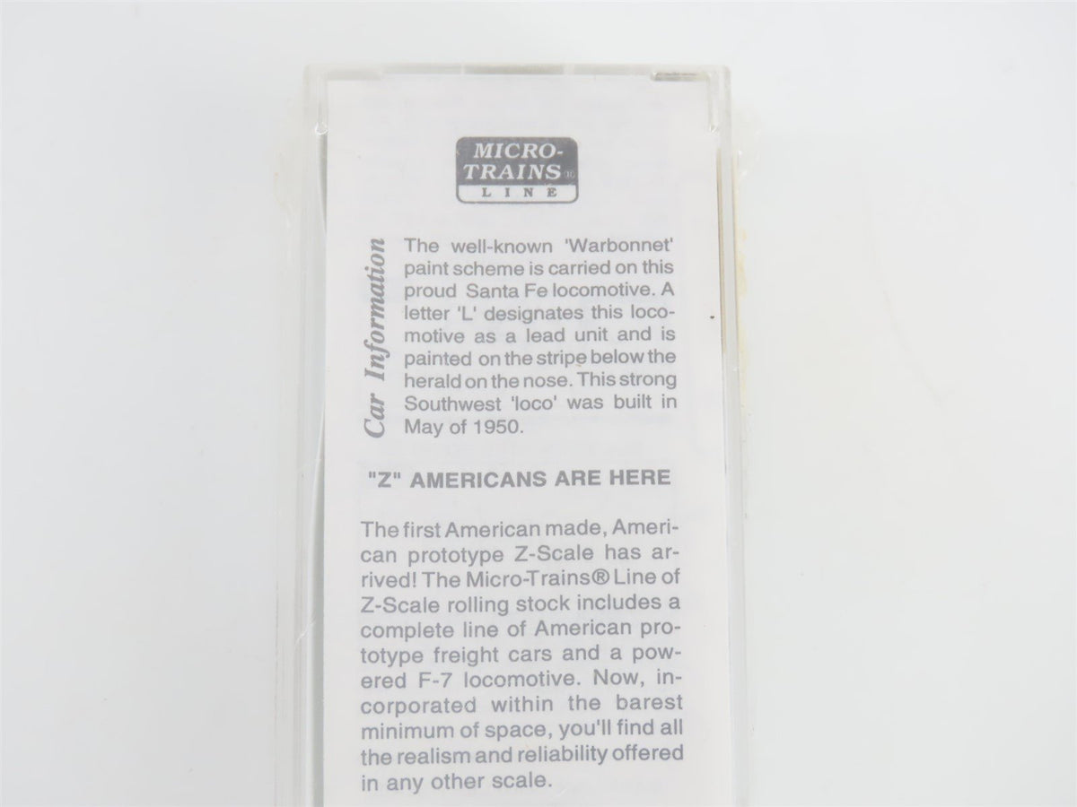 Z Scale Micro-Trains MTL 14007-2 ATSF Santa Fe Warbonnet F7A Diesel #331 SEALED