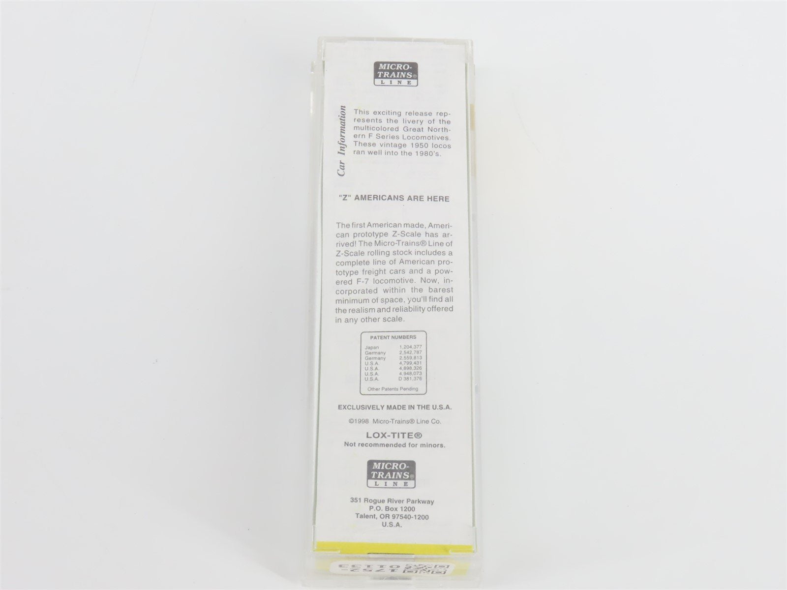 Z Scale Micro-Trains MTL 12008-2 GN Great Northern F7A Diesel #268B UNPOWERED