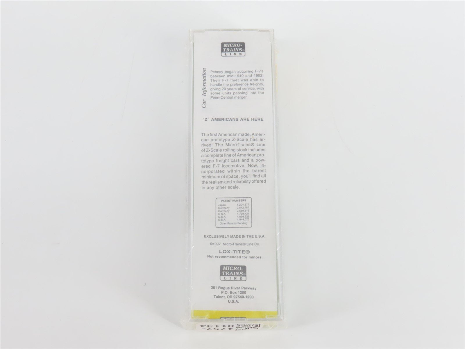 Z Micro-Trains MTL 12002-2 PRR Pennsylvania F7A Diesel #9506 Sealed/UNPOWERED