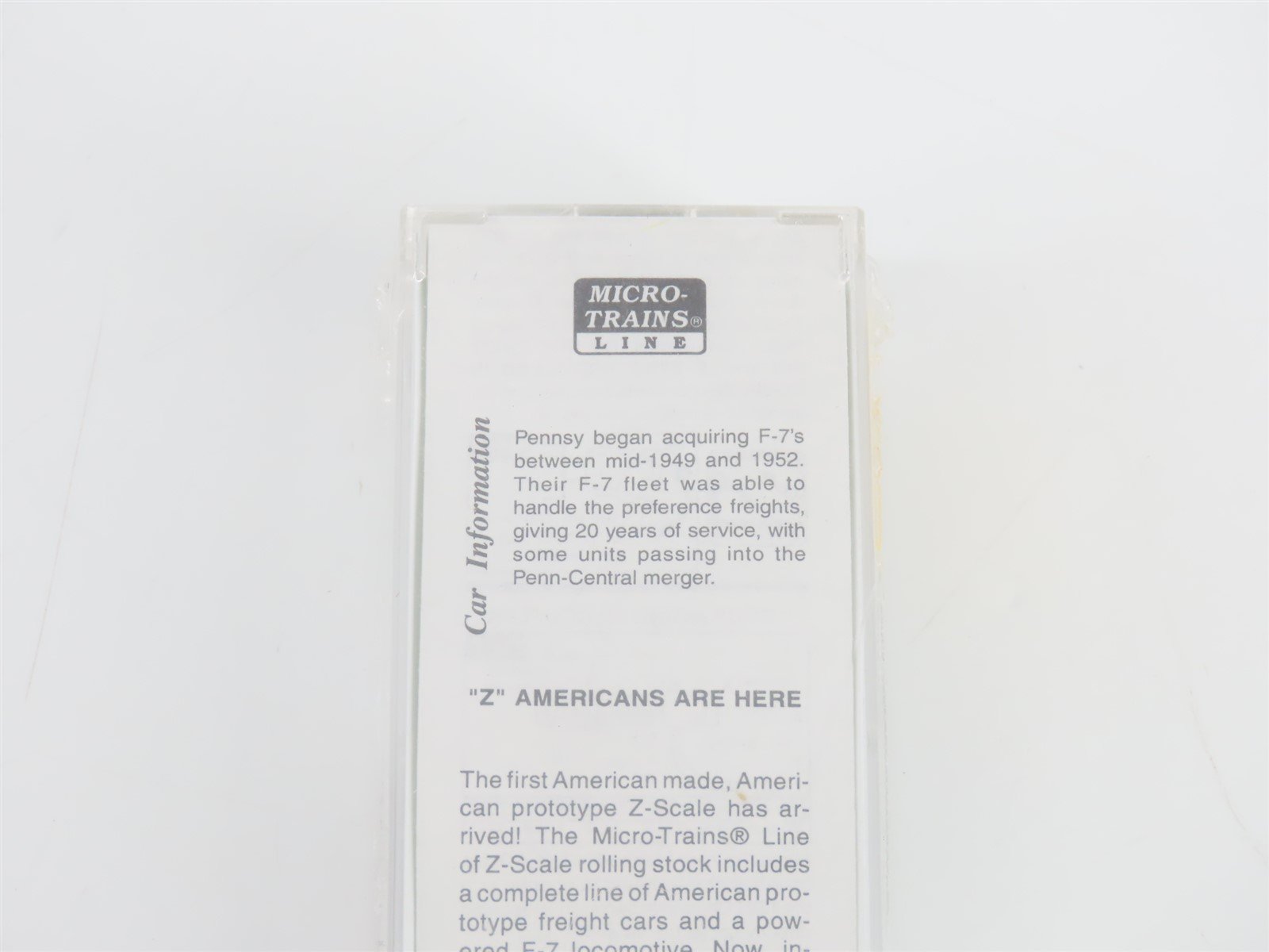 Z Micro-Trains MTL 12002-2 PRR Pennsylvania F7A Diesel #9506 Sealed/UNPOWERED