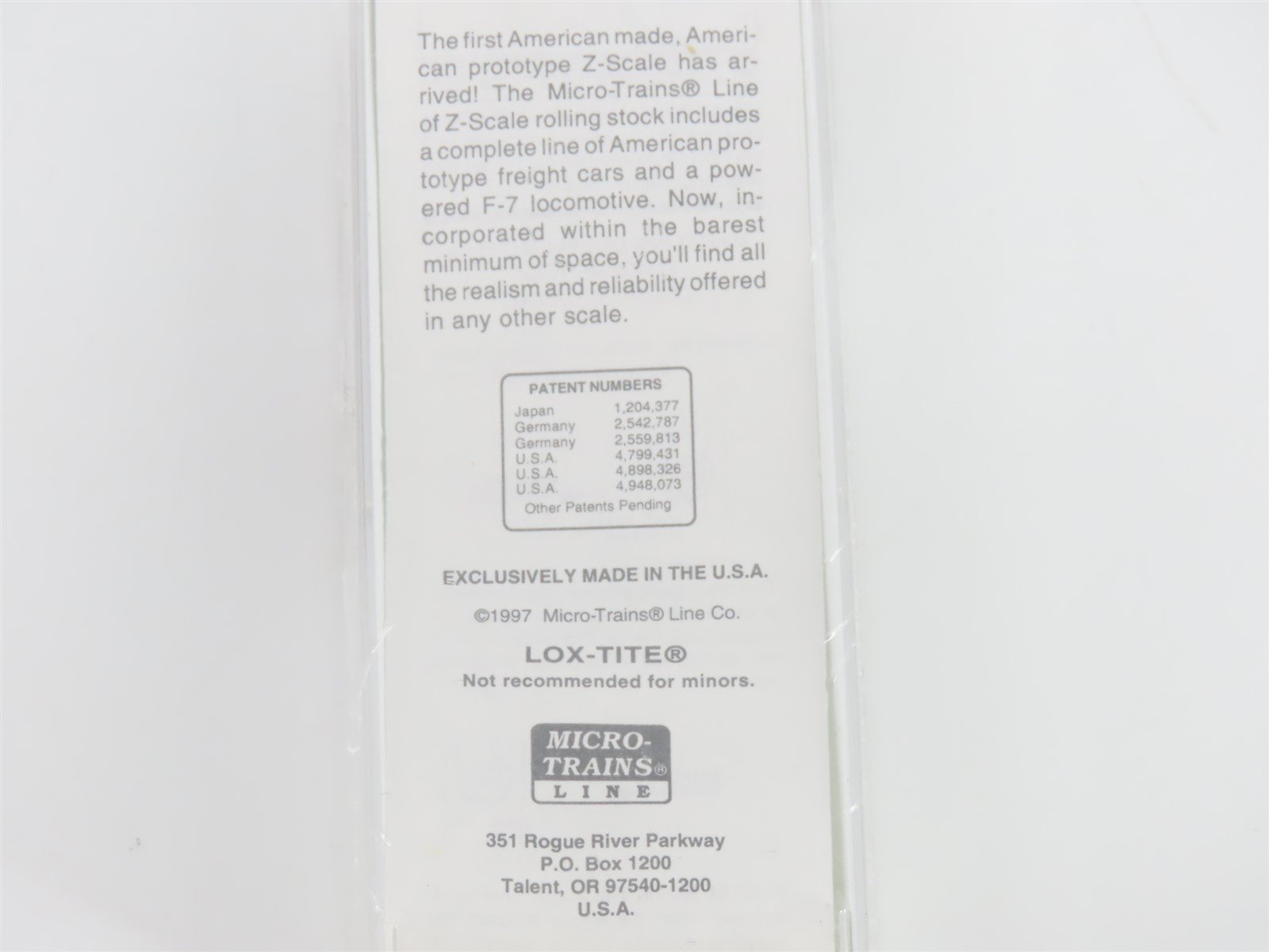 Z Micro-Trains MTL 12002-2 PRR Pennsylvania F7A Diesel #9506 Sealed/UNPOWERED