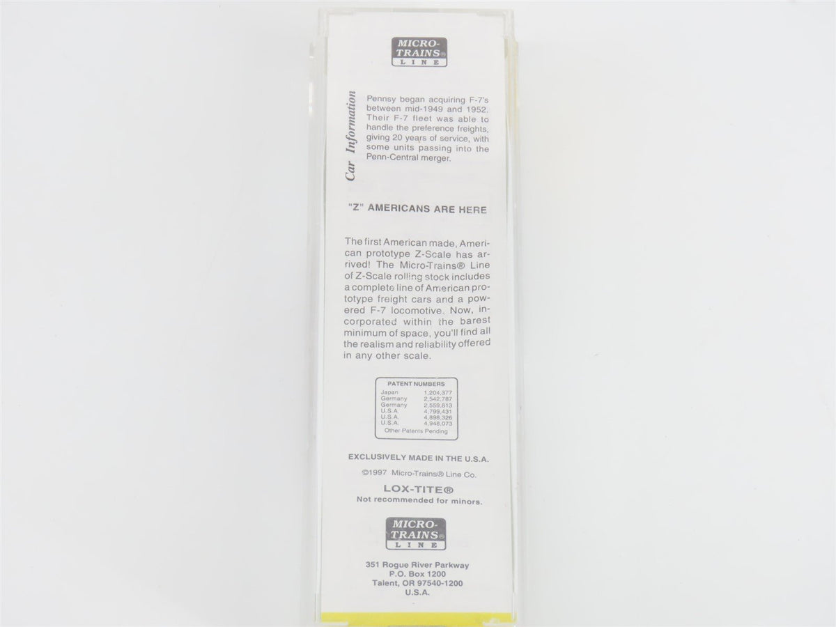 Z Scale Micro-Trains MTL 12002-2 PRR Pennsylvania F7A Diesel #9506 UNPOWERED