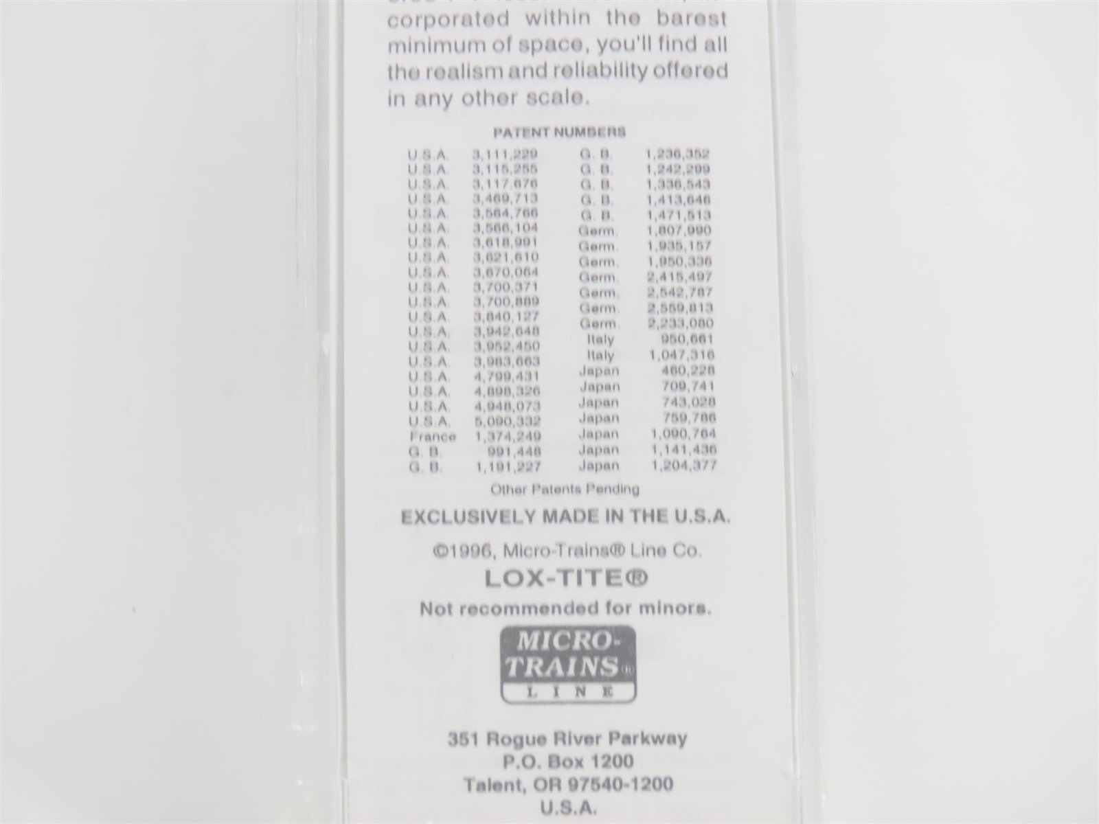 Z Scale Micro-Trains MTL 12006-2 WP Western Pacific F7A Diesel Sealed/UNPOWERED