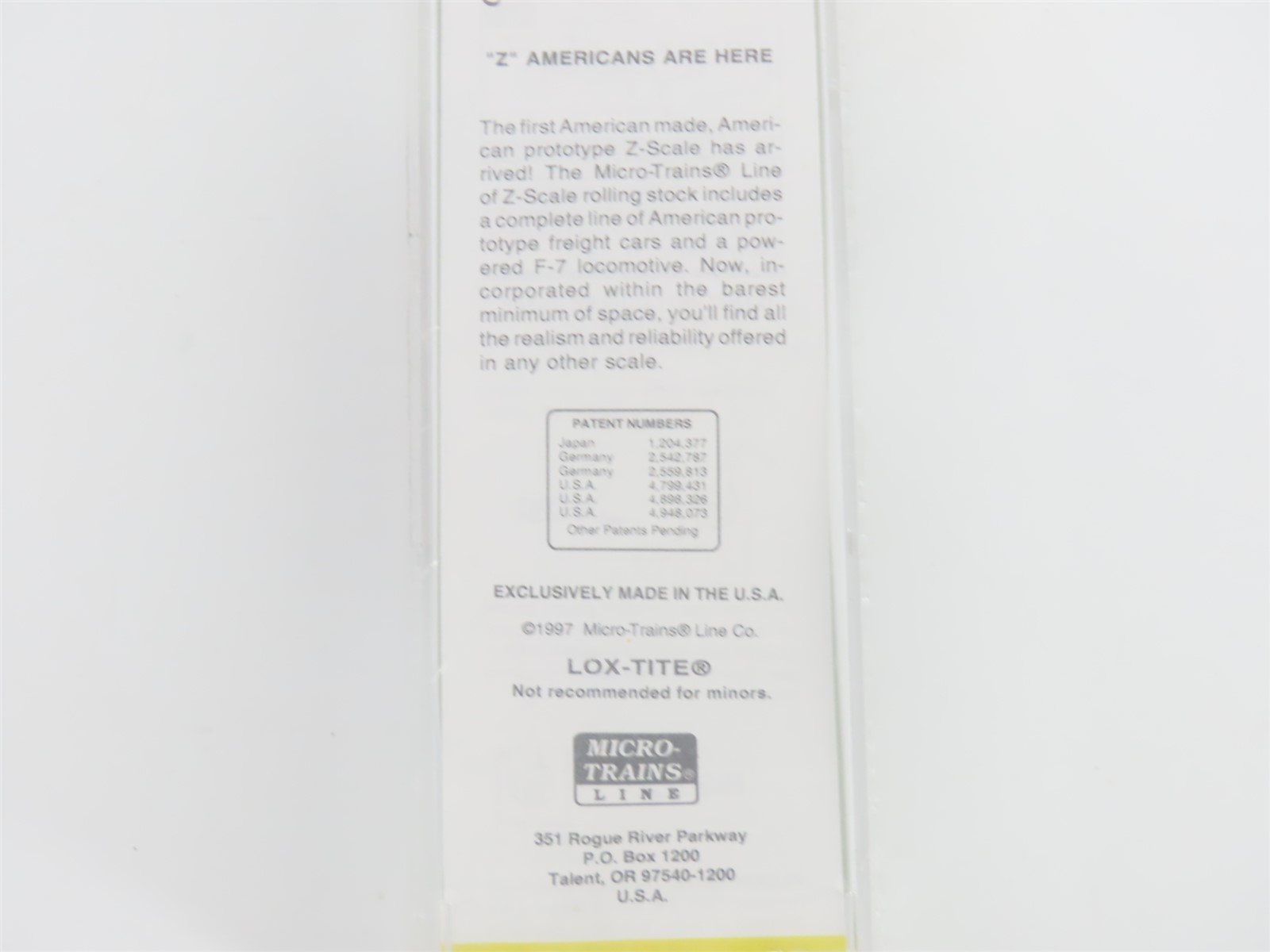 Z Micro-Trains MTL 12002-2 PRR Pennsylvania F7A Diesel #9506 Sealed/UNPOWERED