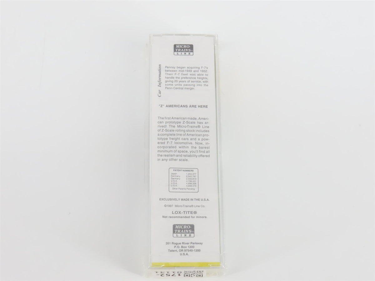 Z Micro-Trains MTL 12002-2 PRR Pennsylvania F7A Diesel #9506 Sealed/UNPOWERED