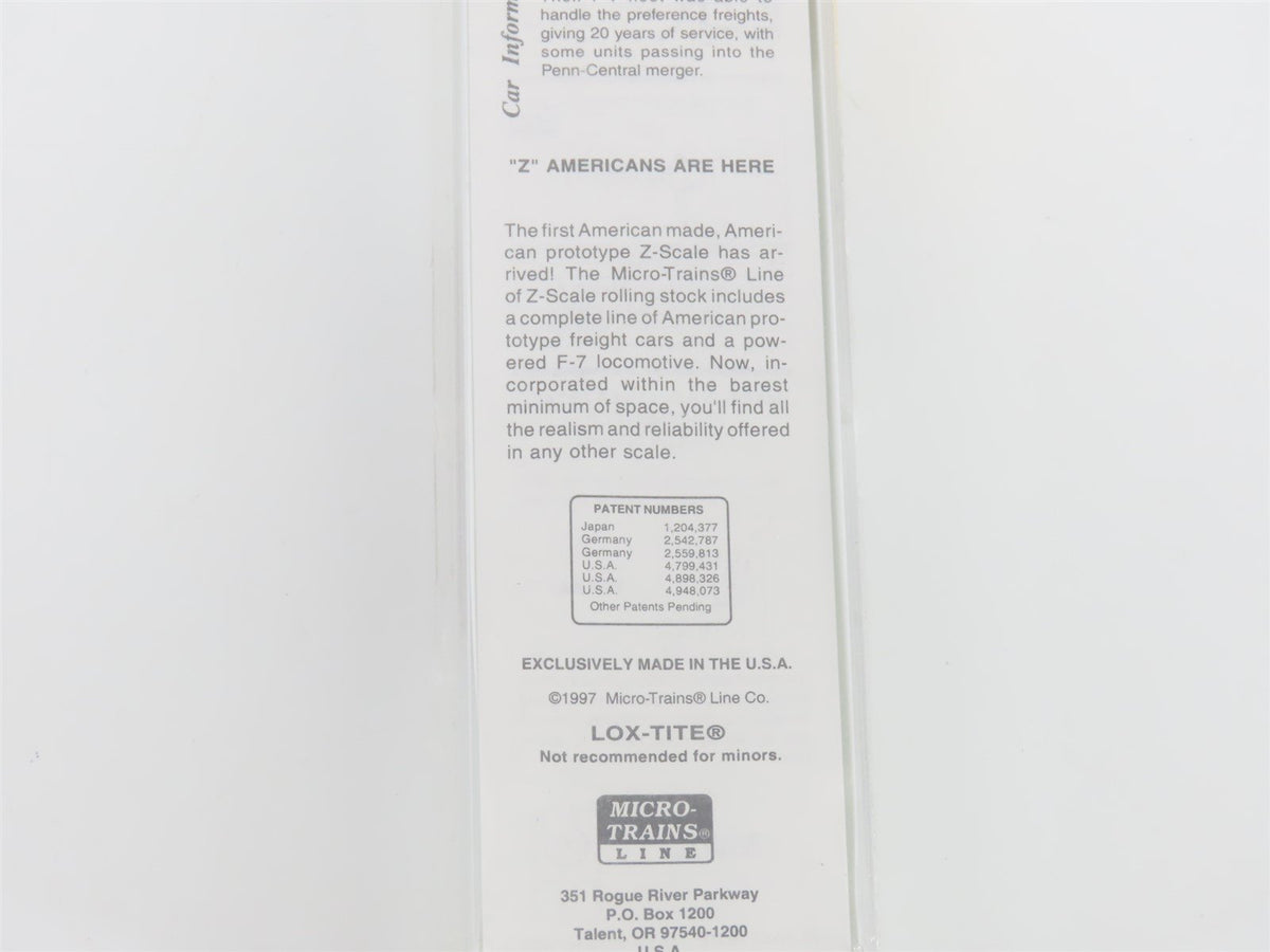 Z Micro-Trains MTL 12002-2 PRR Pennsylvania F7A Diesel #9506 Sealed/UNPOWERED