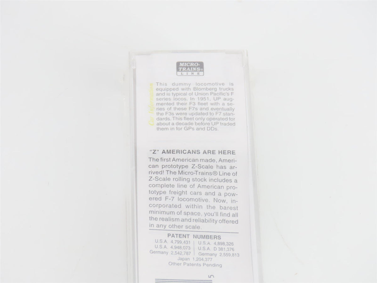 Z Micro-Trains MTL 12001 UP Union Pacific F7A Diesel Loco #1471 Sealed/UNPOWERED