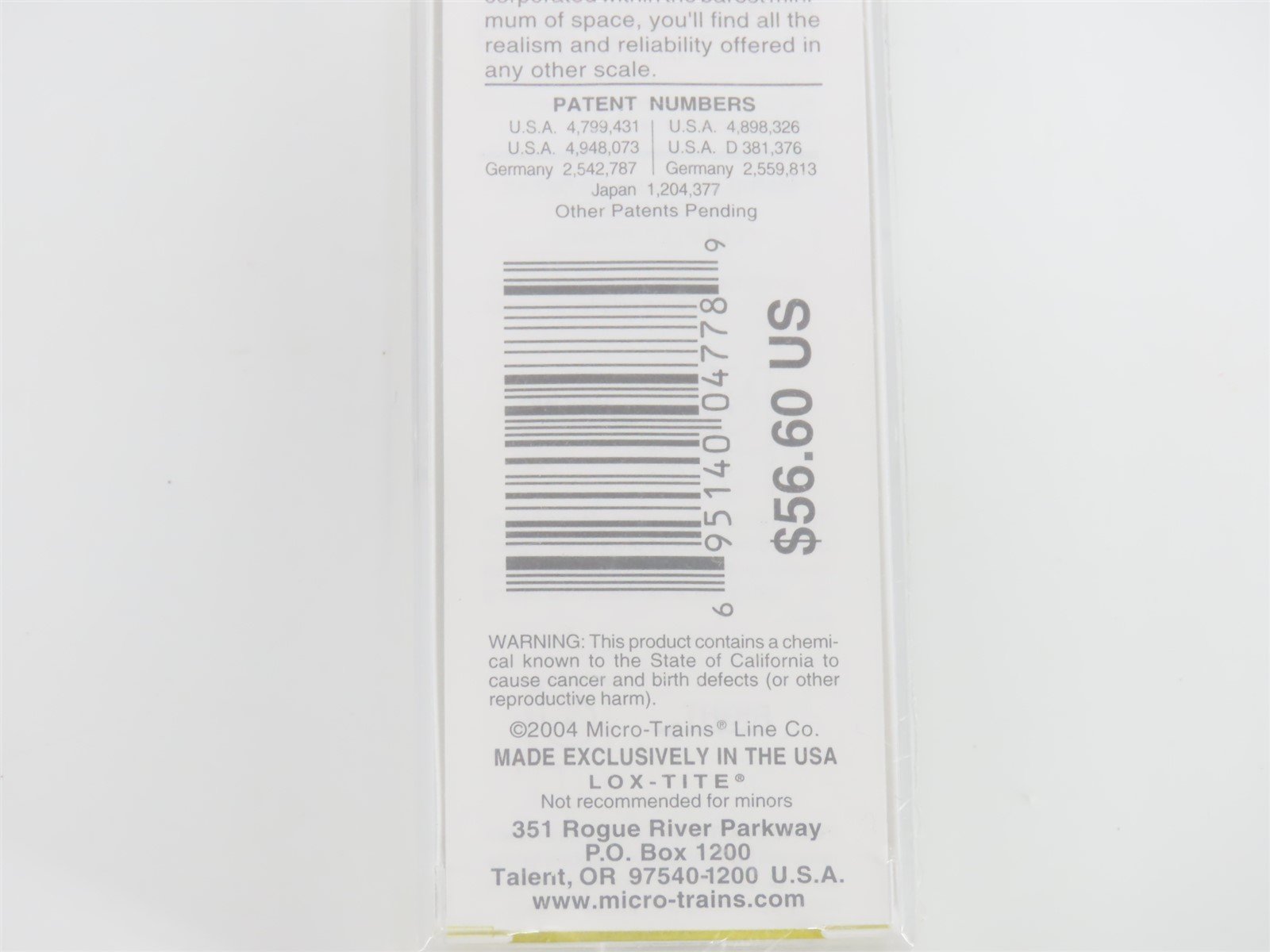 Z Micro-Trains MTL 17012-2 CP Canadian Pacific F7B Diesel #4459 Sealed/UNPOWERED