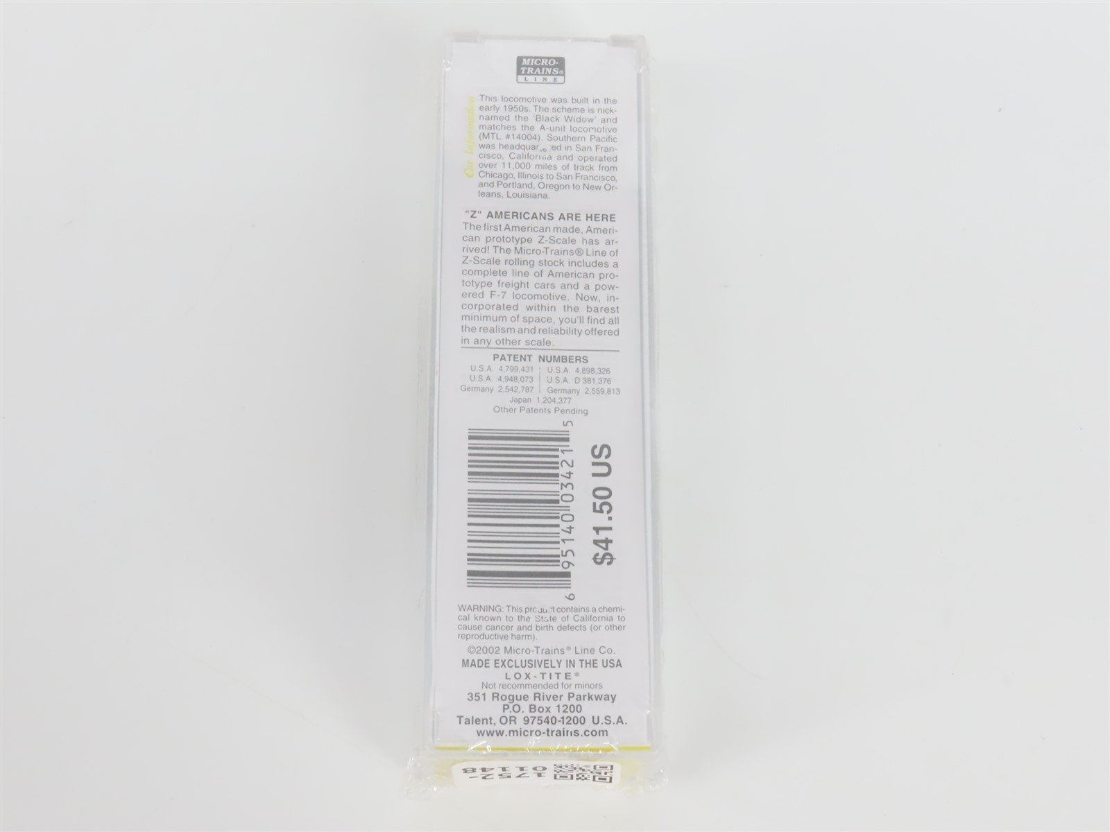 Z Micro-Trains MTL 17004 SP Black Widow F7B Diesel #8023 Sealed/UNPOWERED