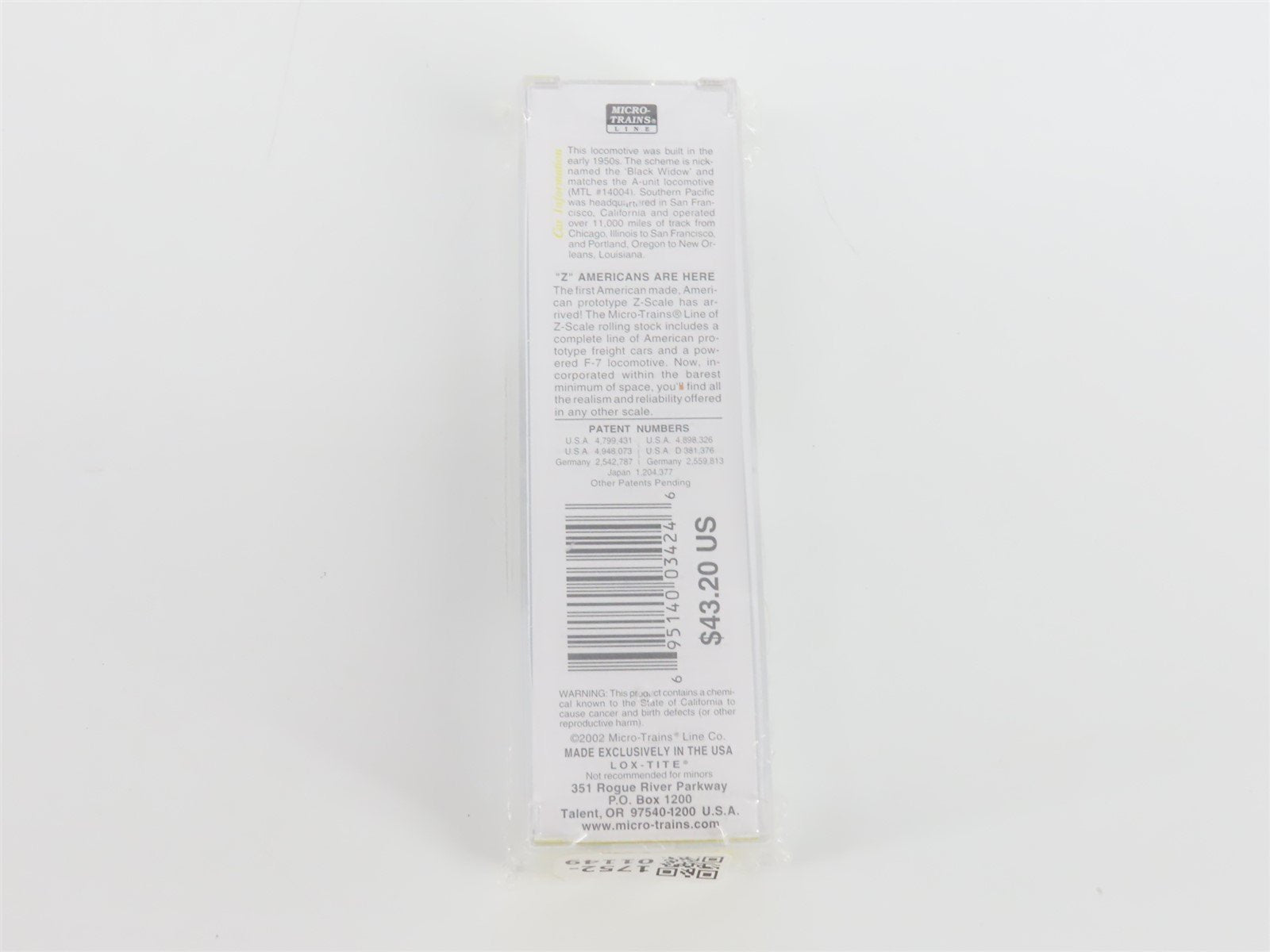 Z Micro-Trains MTL 17004-2 SP Black Widow F7B Diesel #8023 Sealed/UNPOWERED