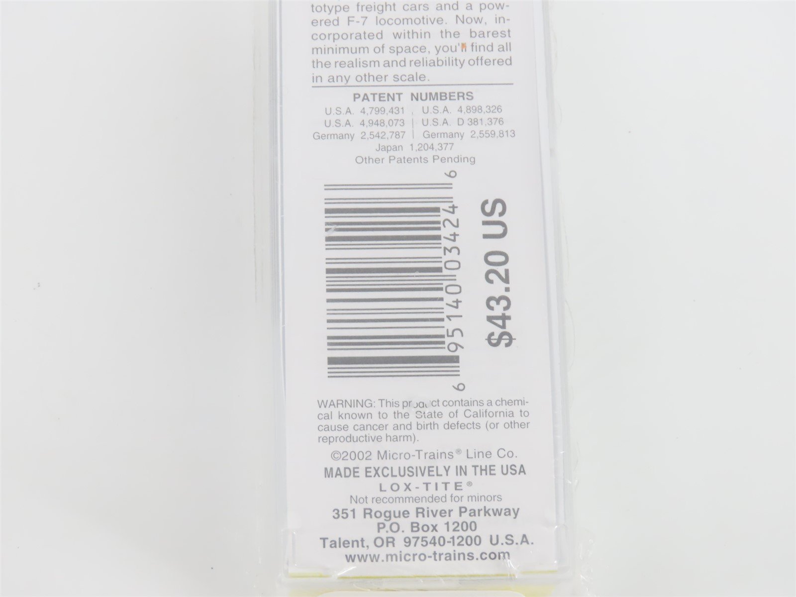 Z Micro-Trains MTL 17004-2 SP Black Widow F7B Diesel #8023 Sealed/UNPOWERED