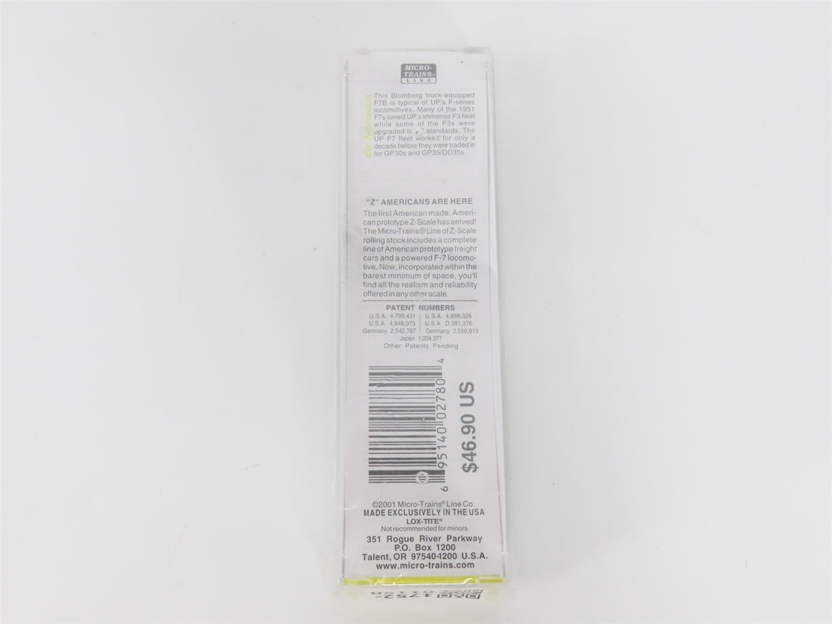 Z Micro-Trains MTL 17001-2 UP Union Pacific F7B Diesel #1476B Sealed/UNPOWERED