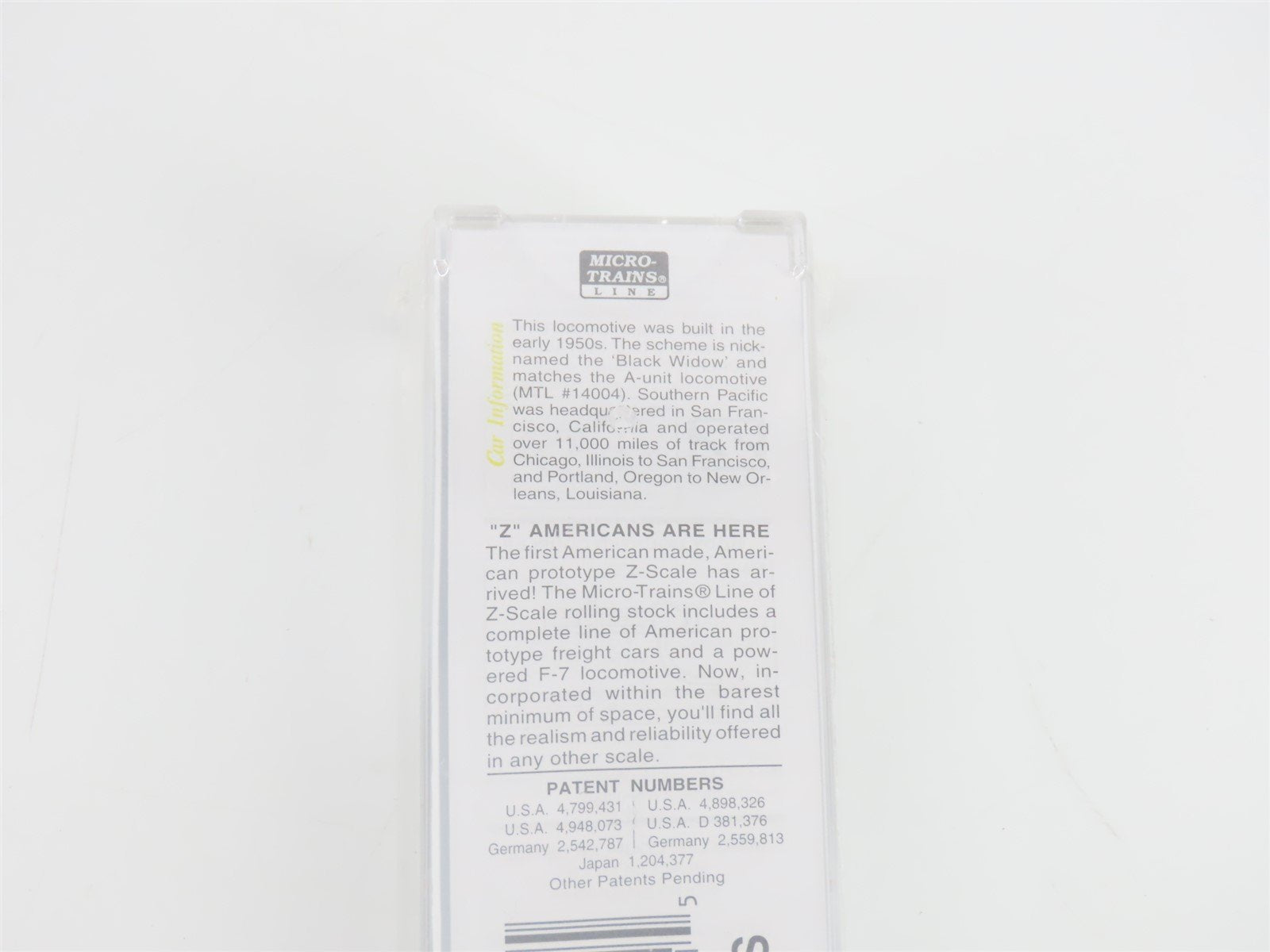 Z Micro-Trains MTL 17004 SP Black Widow F7B Diesel #8023 Sealed/UNPOWERED