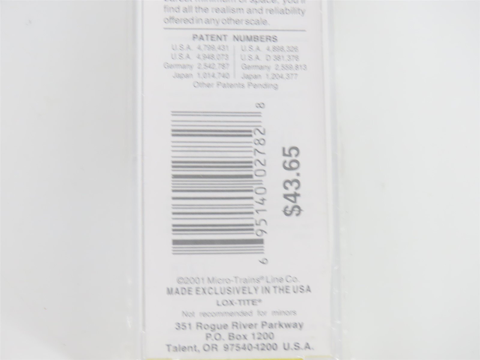 Z Micro-Trains MTL 17008-2 GN Great Northern F7B Diesel Loco Sealed/UNPOWERED