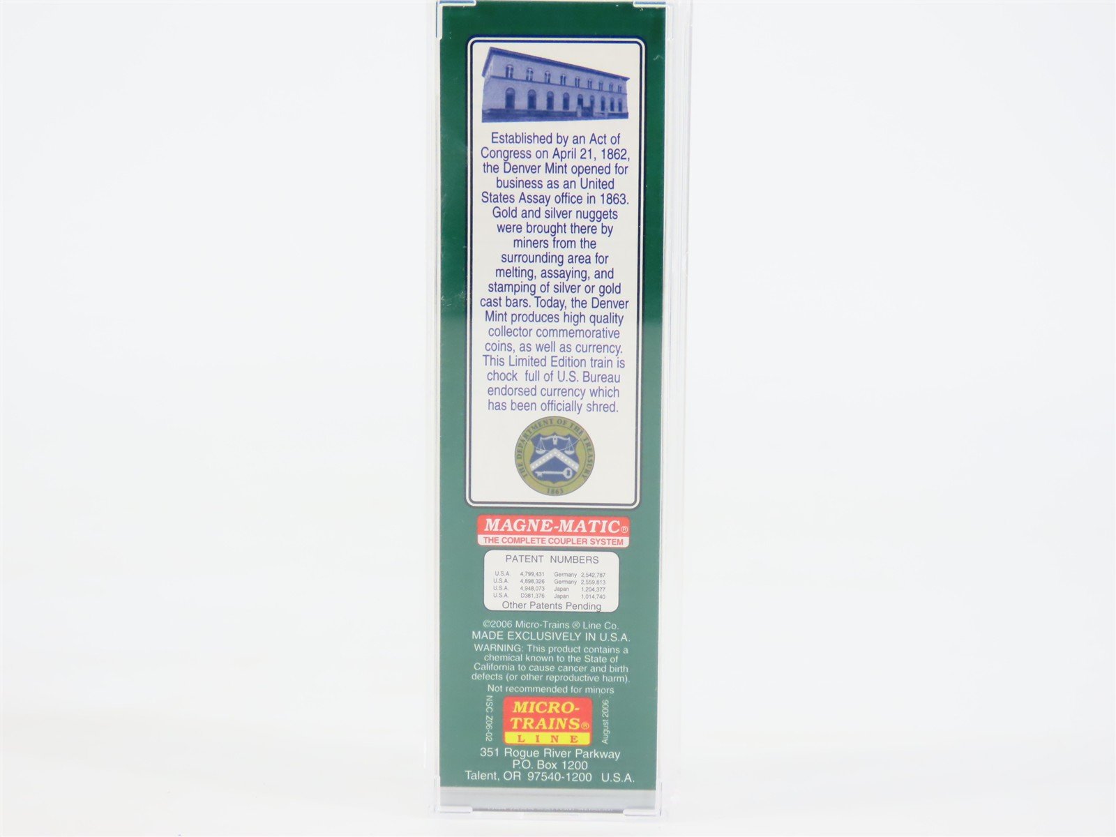 Z Scale Micro-Trains MTL NSC Z06-02 DMC Denver Mint Box Car ##1863