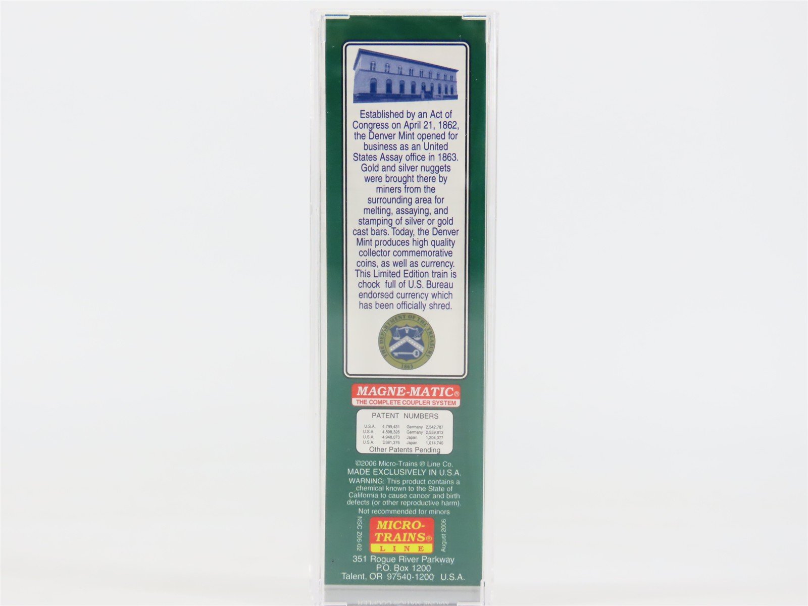Z Scale Micro-Trains MTL NSC Z06-02 DMC Denver Mint Box Car #1863