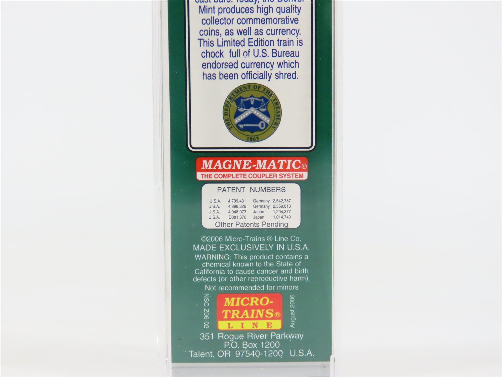 Z Scale Micro-Trains MTL NSC Z06-02 DMC Denver Mint Box Car #1863