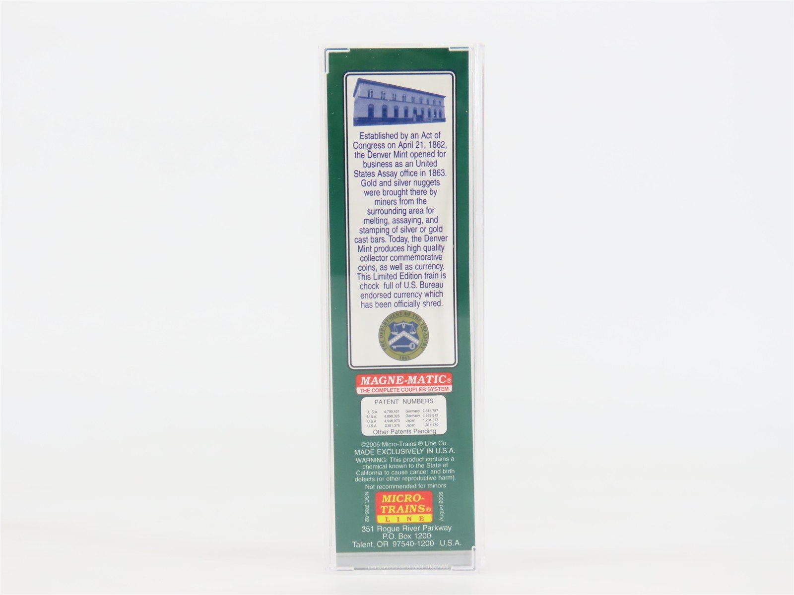 Z Scale Micro-Trains MTL NSC Z06-02 DMC Denver Mint Box Car #1863