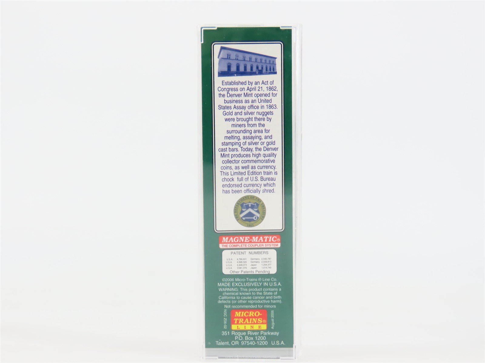 Z Scale Micro-Trains MTL NSC Z06-02 DMC Denver Mint Box Car #1863