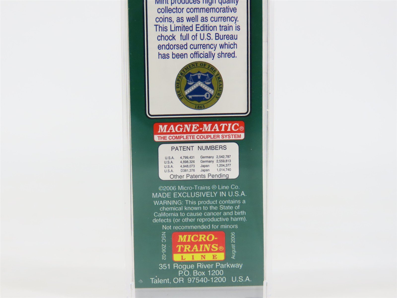 Z Scale Micro-Trains MTL NSC Z06-02 DMC Denver Mint Box Car #1863