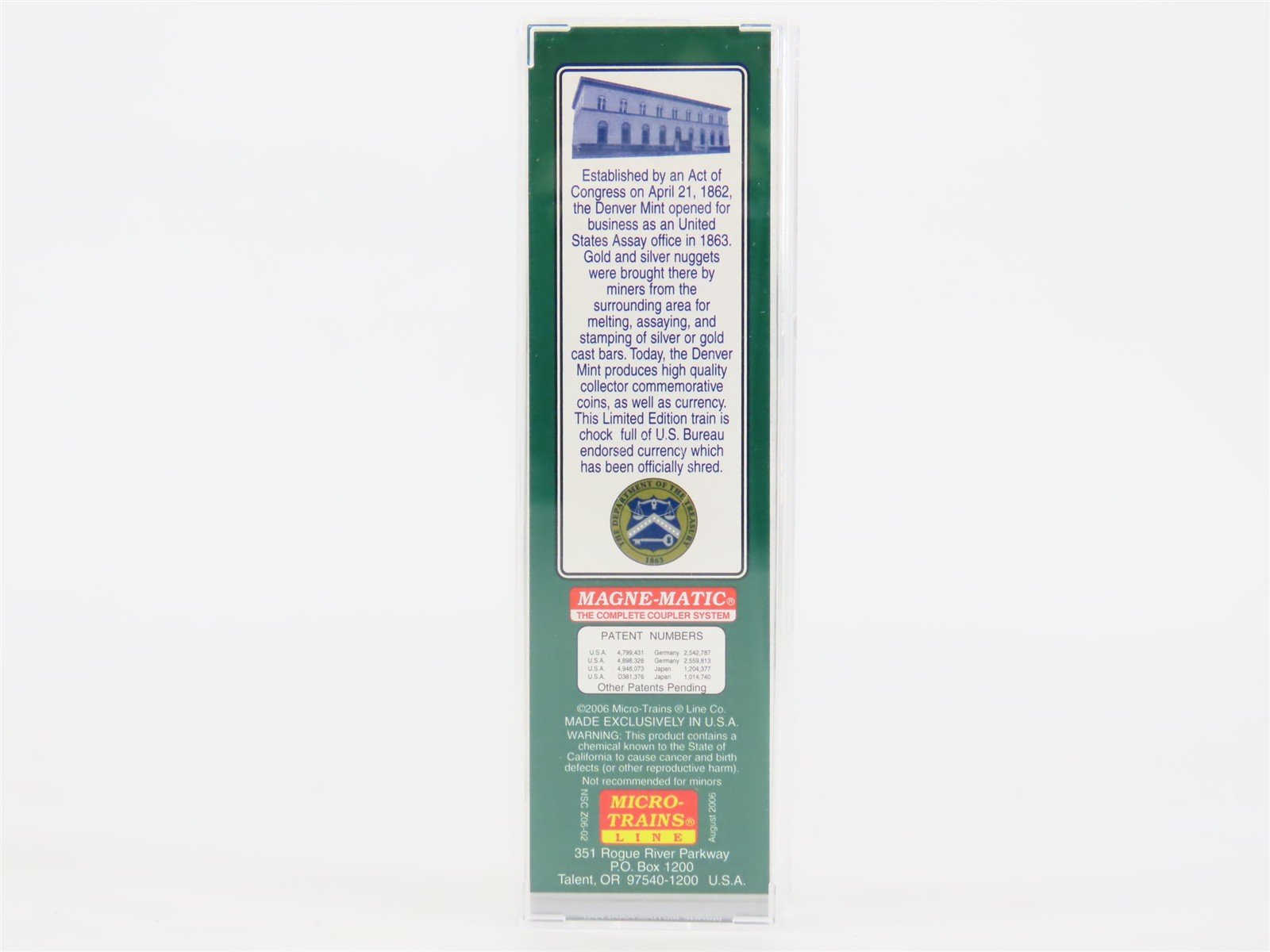 N Scale Micro-Trains MTL NSC Z06-02 DMC Denver Mint Box Car #1863