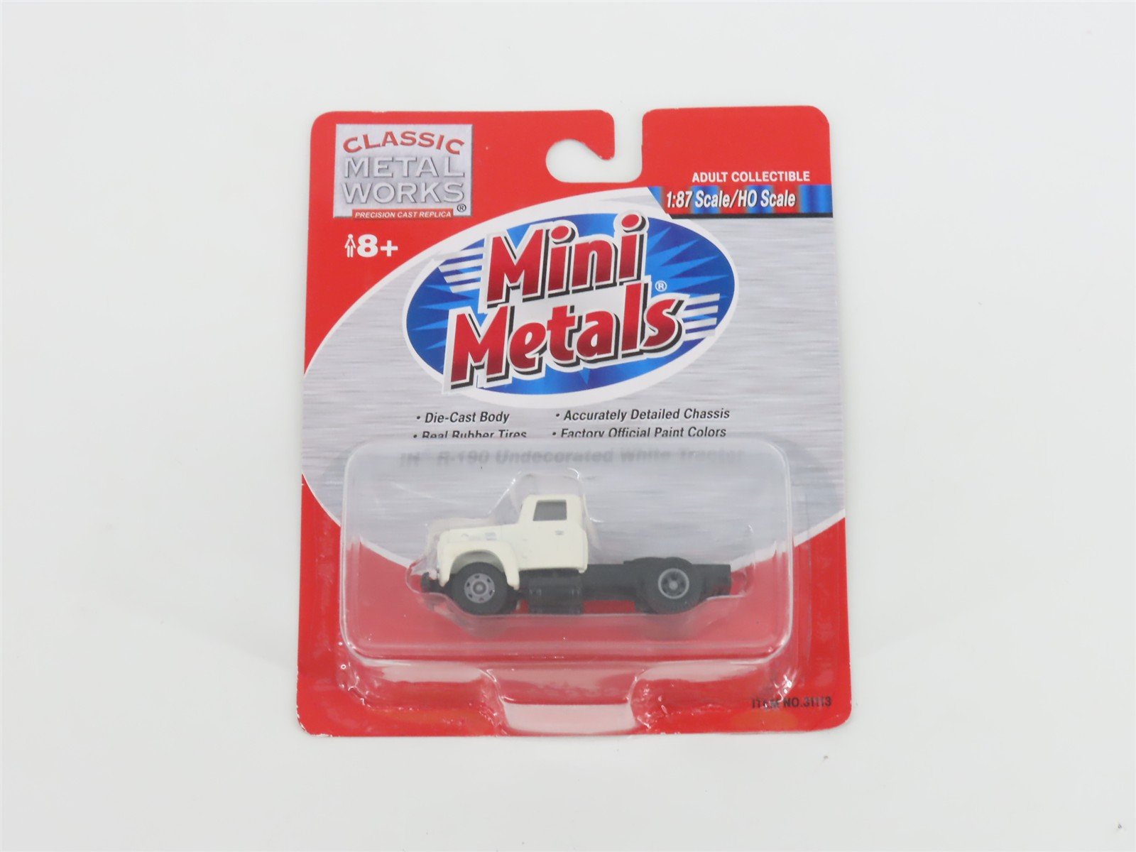 HO 1/87 Classic Metal Works Mini Metals 31113 IH R-190 Undecorated White Tractor