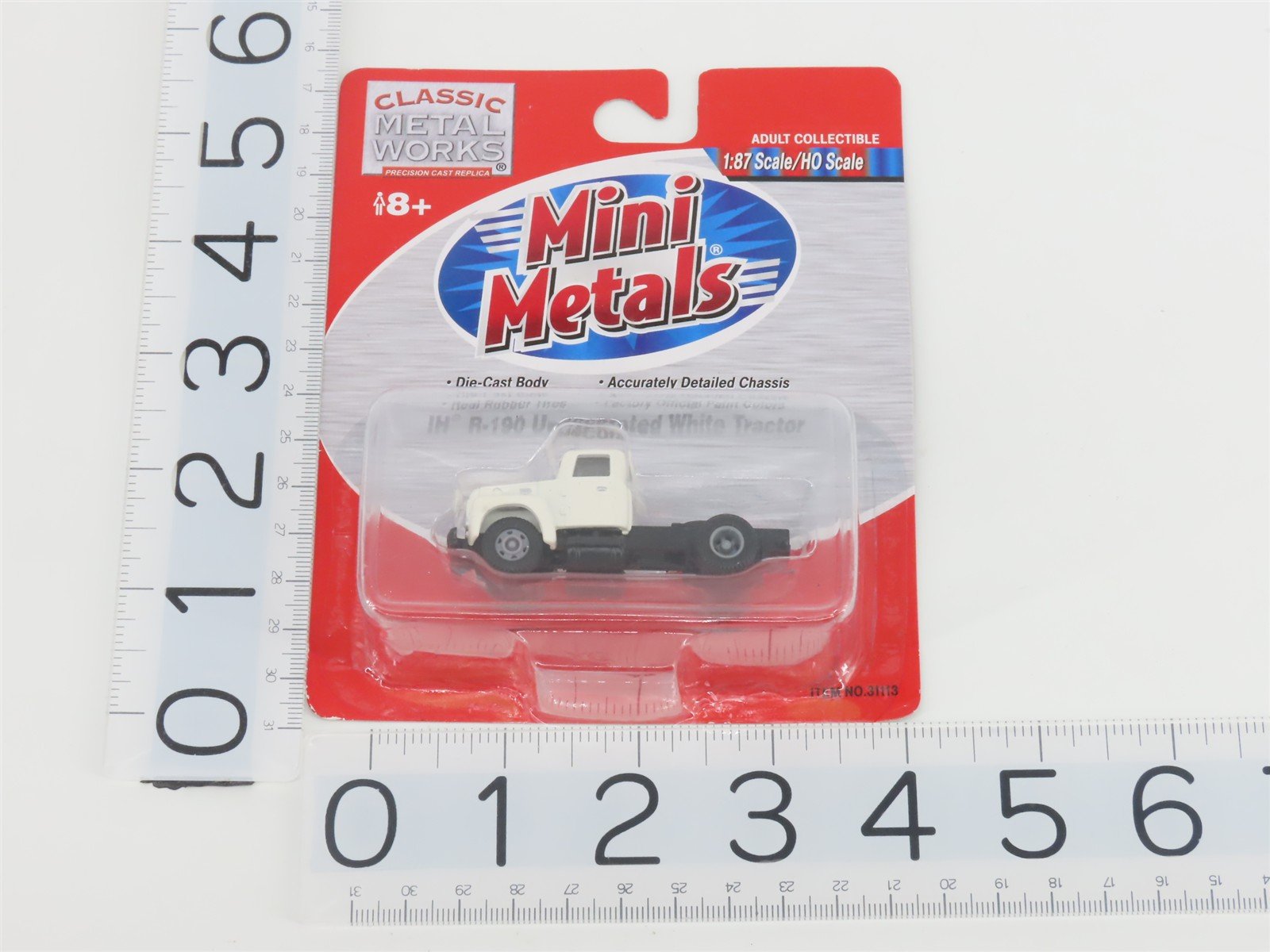 HO 1/87 Classic Metal Works Mini Metals 31113 IH R-190 Undecorated White Tractor