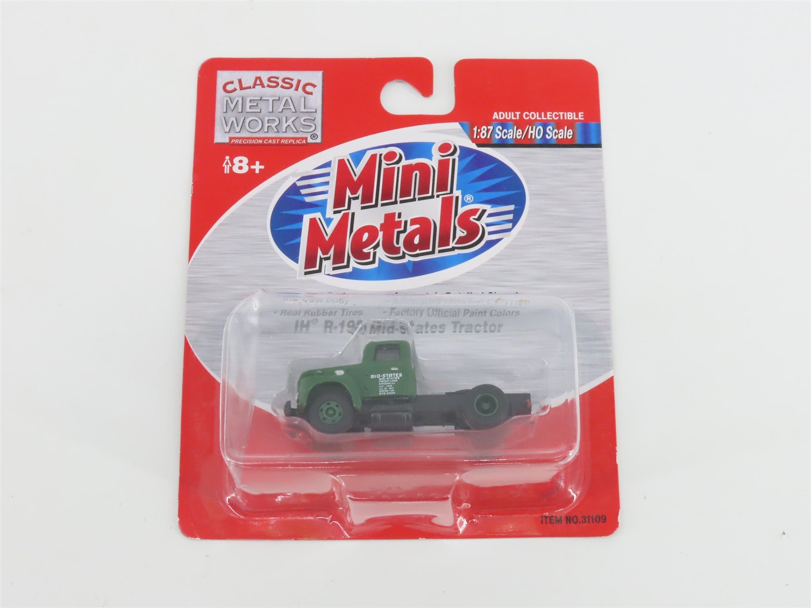 HO 1/87 Scale Classic Metal Works Mini Metals 31109 IH R-190 Mid-States Tractor
