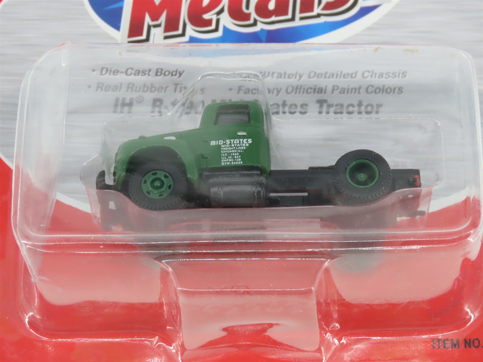 HO 1/87 Scale Classic Metal Works Mini Metals 31109 IH R-190 Mid-States Tractor