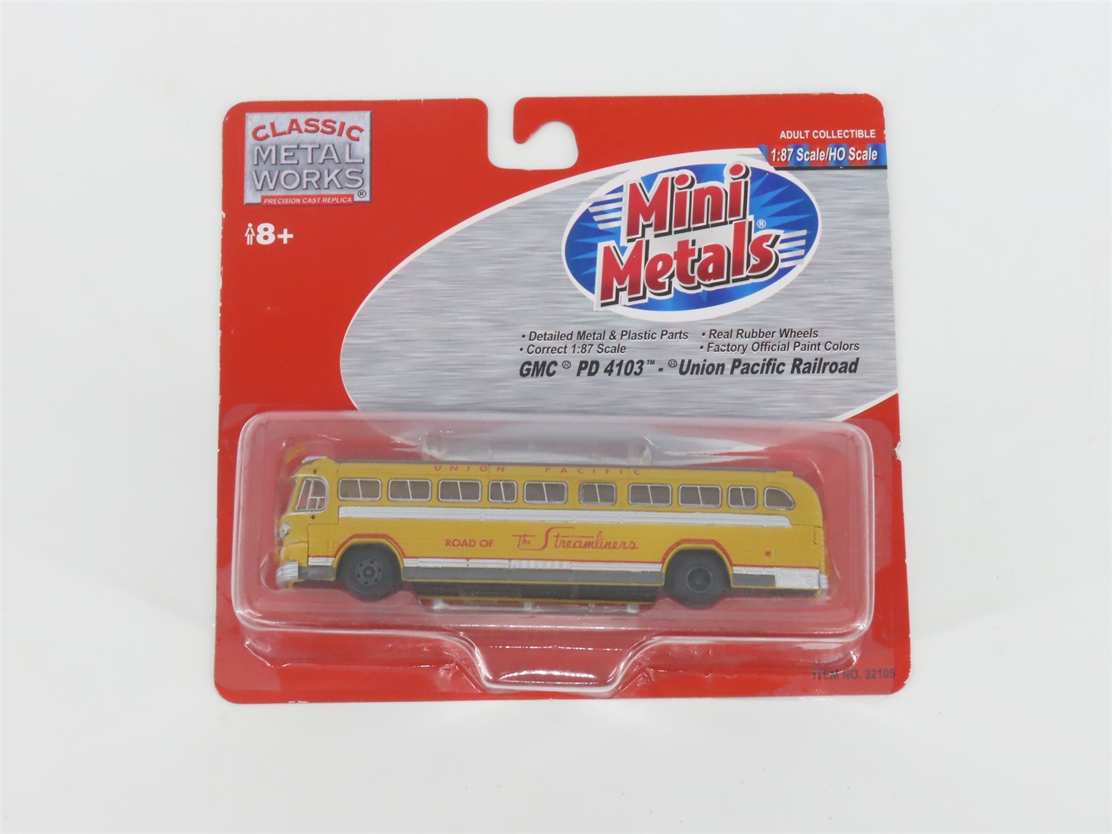 HO 1/87 Classic Metal Works Mini Metals 32105 UP Union Pacific Streamliners Bus