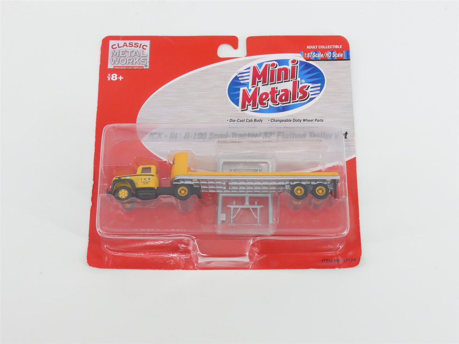 HO Classic Metal Works Mini Metals Die-Cast 31124 ICX-IH R-190 Tractor Trailer