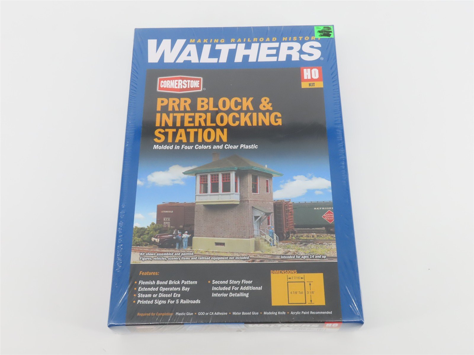 HO Walthers Cornerstone Kit 933-2982 PRR Block & Interlocking Station - Sealed